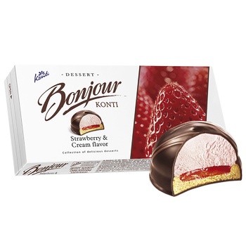 Konti Bonjour Strawberry Cream Dessert 232g - buy, prices for Torba - photo 2