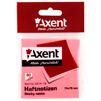 Axent Paper Block with Sticky Layer 80 sheets 75x75mm red - buy, prices for ULTRAMARKET - photo 2