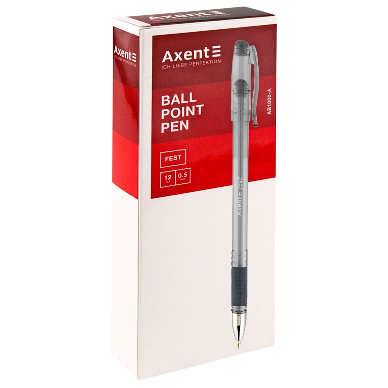 

Ручка шариковая Axent Fest черная