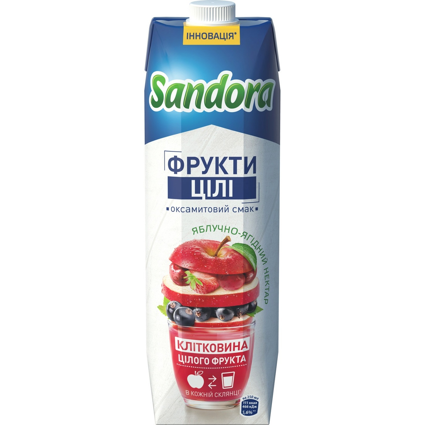 

Нектар Sandora Целые фрукты Яблочно-ягодный 0,95л