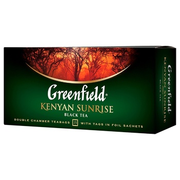 Greenfield Kenyan Sunrise Black Tea in Bags 2g x 25pcs - buy, prices for EKO Market - photo 1