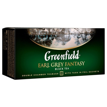 Greenfield Earl Gray Fantasy Black Tea in Bags 2g x 25pcs - buy, prices for METRO - photo 2