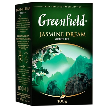 Чай зелений Greenfield Jasmine Dream з жасміном листовий 100г - купити, ціни на Восторг - фото 2