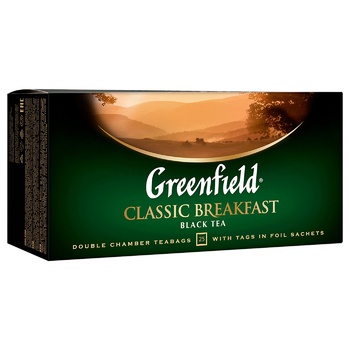 Greenfield Classic Breakfast Black Tea in Bags 2g x 25pcs - buy, prices for METRO - photo 2