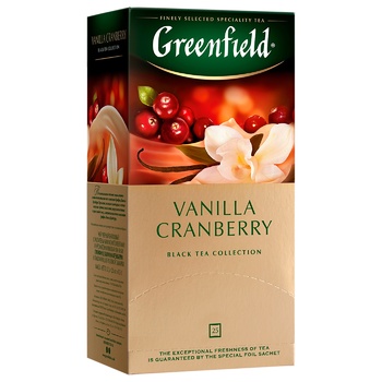 Чай Greenfield Vanilla Cranberry черный 1,5г х 25шт - купить, цены на Восторг - фото 2