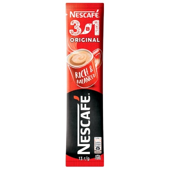 Напиток кофейный NESCAFÉ® 3-в-1 Original растворимый в стиках 13г х 53шт - купить, цены на Auchan - фото 2