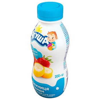 Agusha Strawberry-Banana Yogurt 2.7% 200g - buy, prices for NOVUS - photo 2