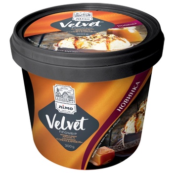 Limo Velvet Plombir Ice Cream with Peanut Flavor with Salted Caramel 300g - buy, prices for NOVUS - photo 2