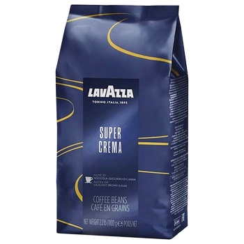 Кава Lavazza Super Crema в зернах 1кг - купити, ціни на Cупермаркет "Харків" - фото 1