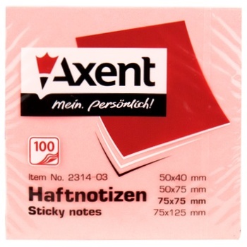 Axent Block of paper with Sticky Layer 100p. 75x75mm red - buy, prices for MegaMarket - photo 2