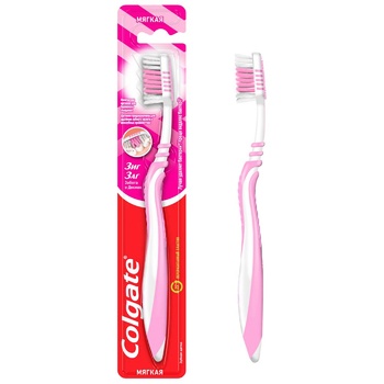 Зубная щетка Colgate Зиг Заг Забота о деснах мягкая - купить, цены на ULTRAMARKET - фото 3