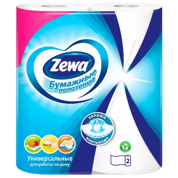 Zewa white 2-ply paper towel 2pcs - buy, prices for Auchan - photo 2