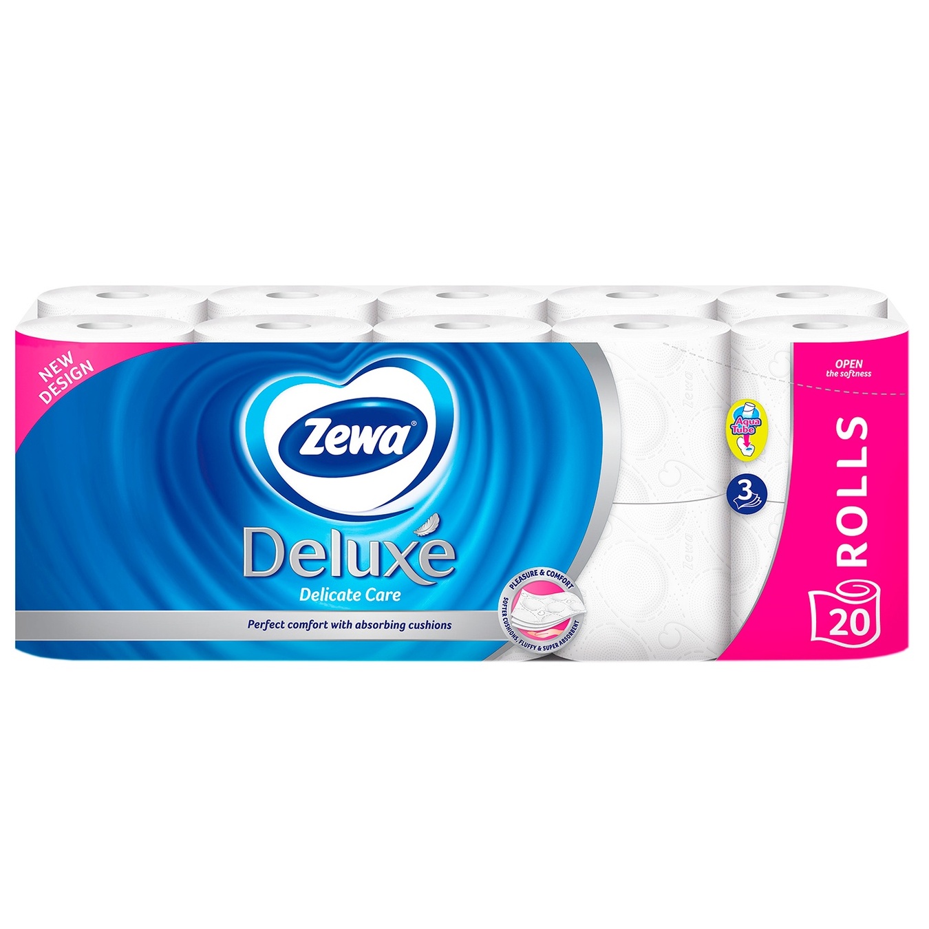 

Бумага туалетная Zewa Deluxe белая 3 слоя 20шт
