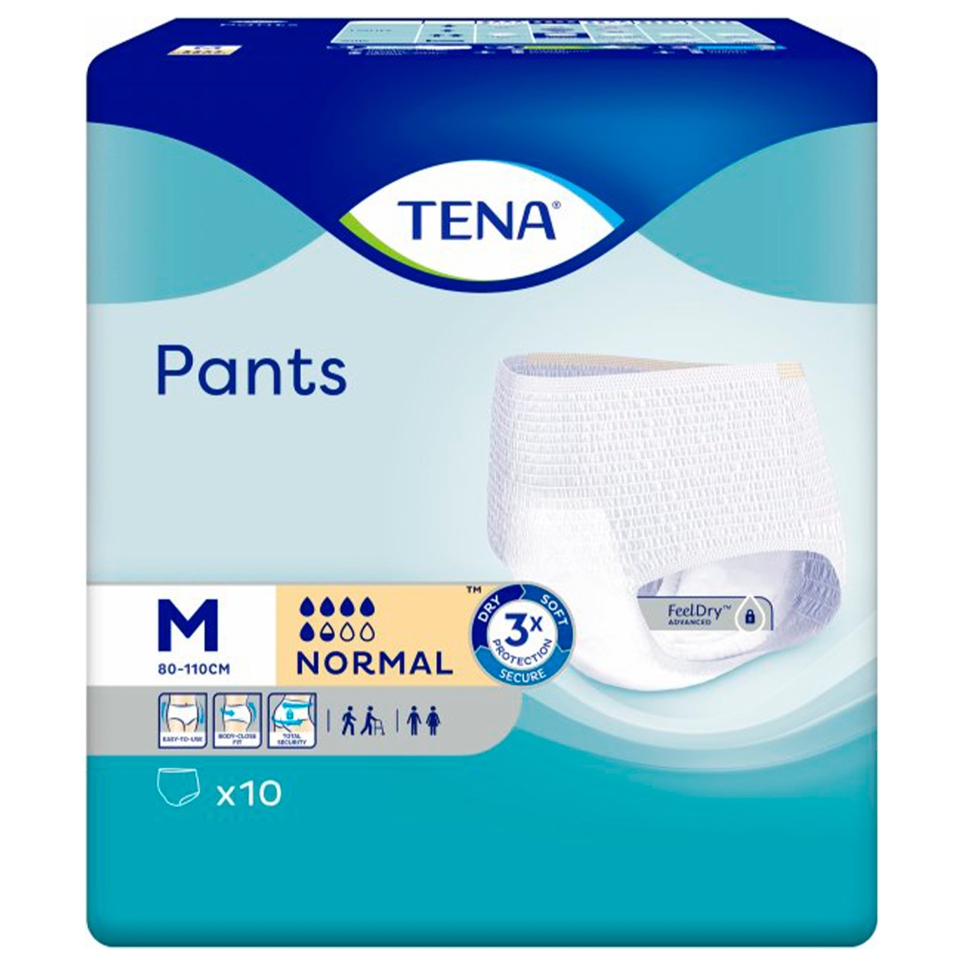 

Подгузники Tena Normal Medium Pants трусики для взрослых 5,5 капель 10шт