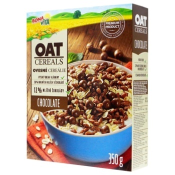 Bona Vita Oat Cereals with Chocolate Dry Breakfast 350g - buy, prices for WINETIME - photo 2