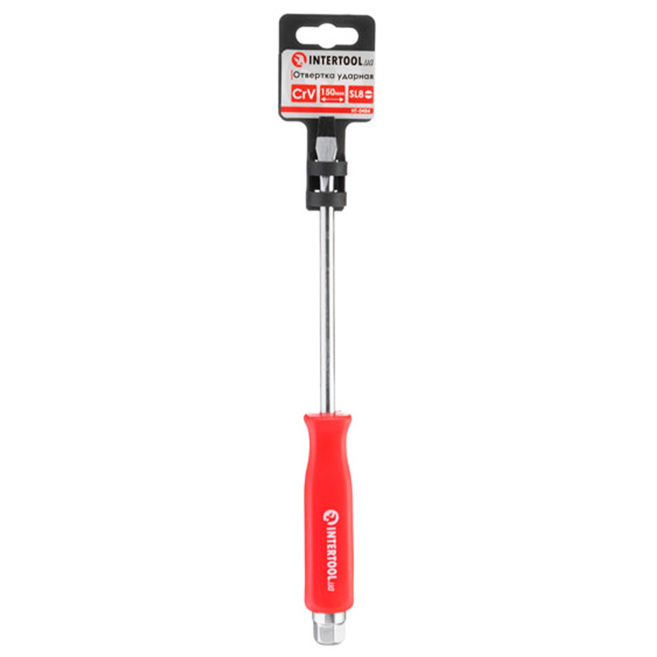 

Отвертка InterTool шлицевая ударная SL8x150мм HT-0484