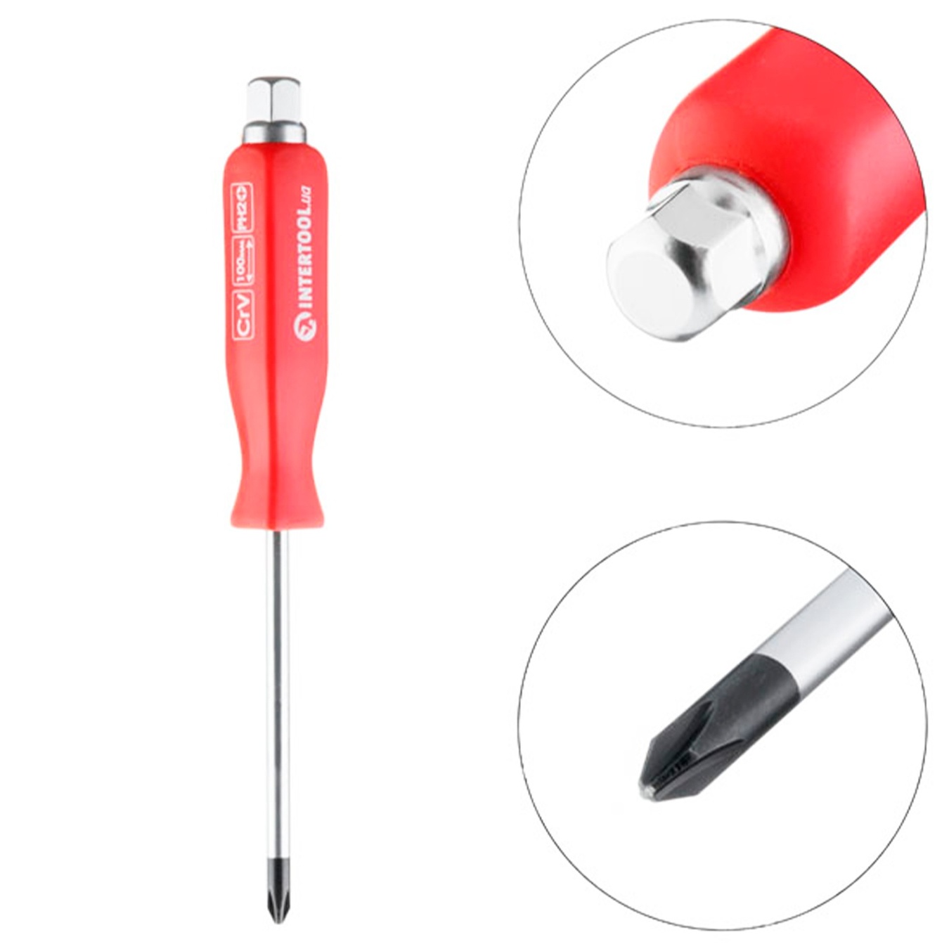 

Отвертка InterTool ударная PH2x100мм HT-0487
