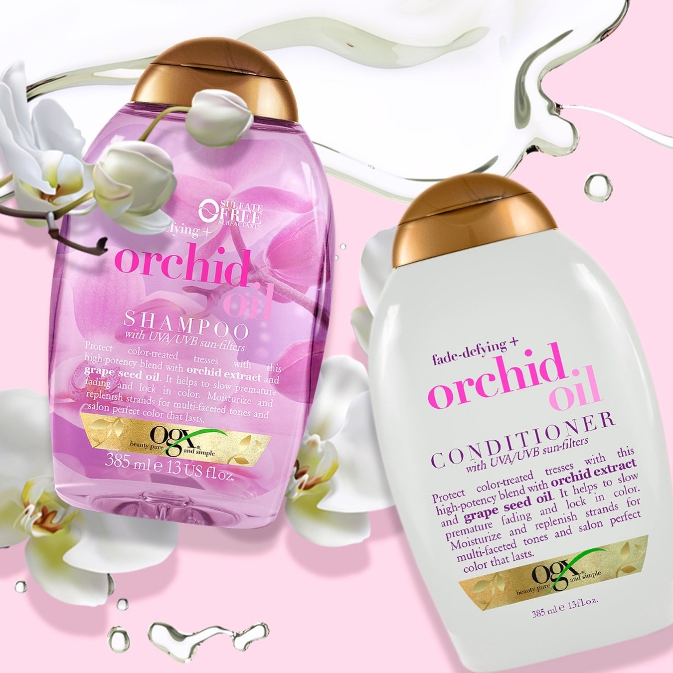 

Шампунь Ogx® Orchid Oil для защиты цвета окрашенных волос 385мл