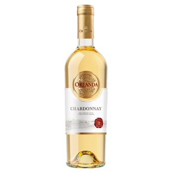 Вино Oreanda Chardonnay белое сухое 9,5-14% 0,75л - купить, цены на NOVUS - фото 1