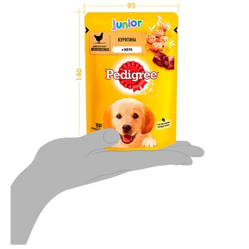 Корм Pedigree с курицей и рисом в желе для щенков 100г - купить, цены на Auchan - фото 2