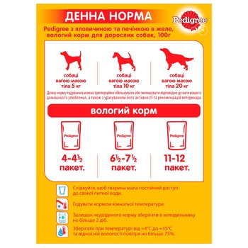 Корм для собак Pedigree з яловичиною в желе 100г - купити, ціни на Auchan - фото 4