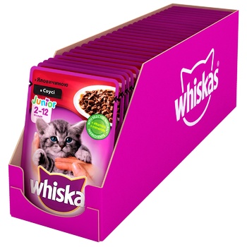 Корм Whiskas для котят с говядиной в соусе 100г - купить, цены на ЕКО Маркет - фото 6