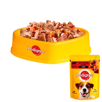 Корм Pedigree микс говядины и ягненка в соусе для собак 100г - купить, цены на Auchan - фото 3