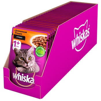 Корм Whiskas с домашней птицей в соусе для взрослых котов 100г - купить, цены на METRO - фото 6