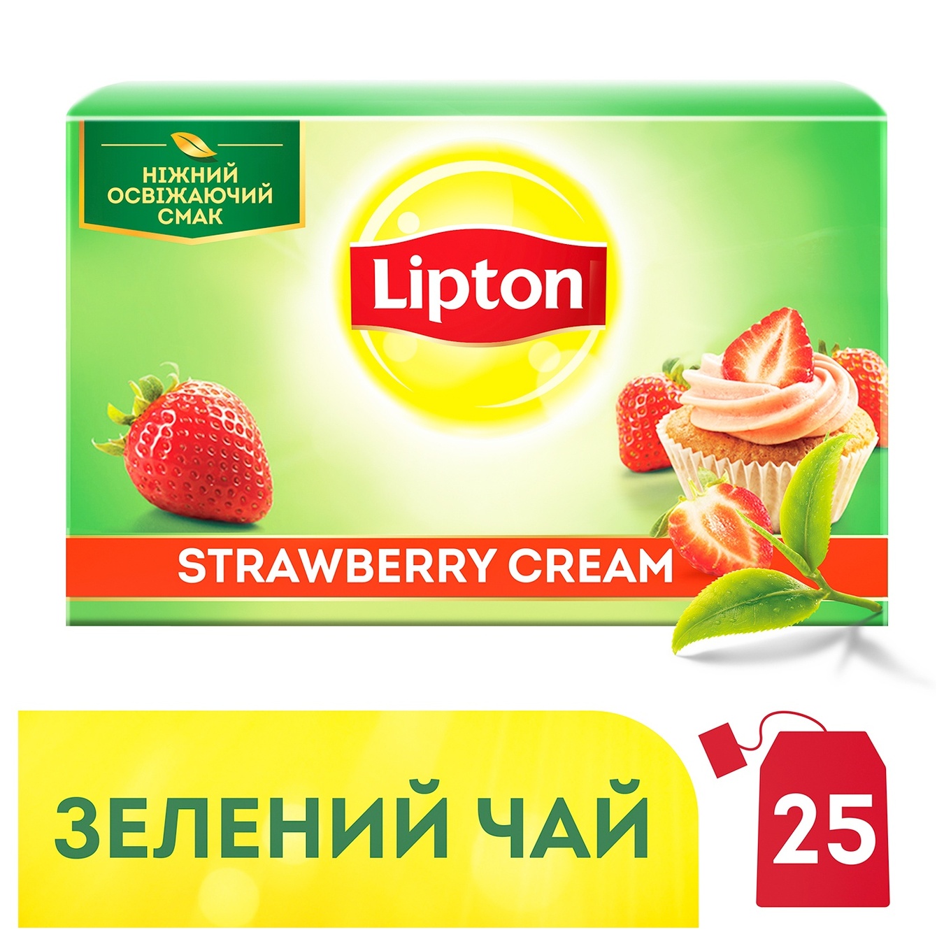 

Чай Липтон Супер Тести Строберри крем зеленый 25х1.6г