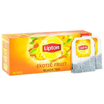 Чай черный Lipton Exotic Fruit 25*1,8г - купить, цены на Чудо Маркет - фото 2