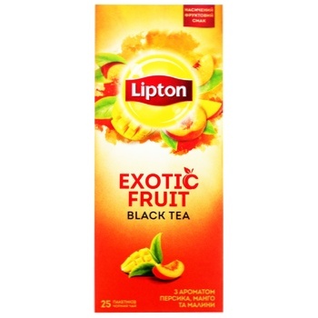 Чай чорний Lipton  Exotic Fruit 25*1,8г - купити, ціни на Чудо Маркет - фото 5
