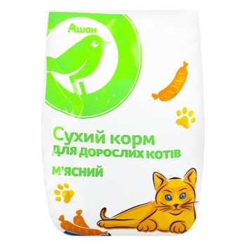 Auchan Dry Сats Food With Meat 400g - buy, prices for Auchan - photo 2