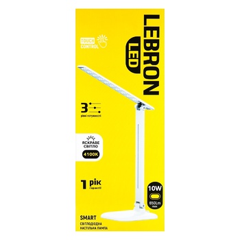 Lebron White Table Lamp 10W 4100K - buy, prices for Auchan - photo 2