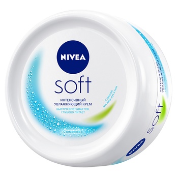 Крем для обличчя і тіла Nivea Soft Освіжаючий зволожуючий 200мл - купити, ціни на Auchan - фото 1