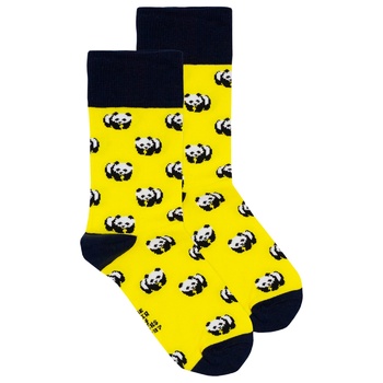 The Pair of Socks Panda Yellow Socks 41-43s - buy, prices for NOVUS - photo 2