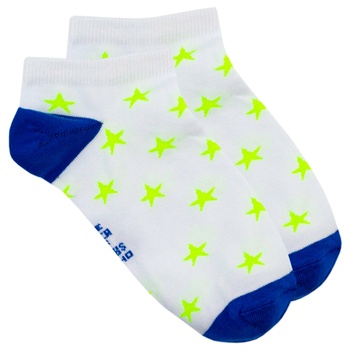 The Pair Of Socks Mini Yellow Star White Men's Socks 44-46s - buy, prices for MegaMarket - photo 2