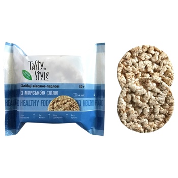 Tasty Style Oatmeal-pearl barley Crispbread with Sea Salt 30g - buy, prices for Auchan - photo 2