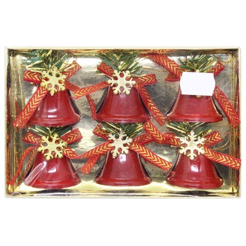 Metal Christmas Bells Set 6pcs - buy, prices for - photo 1