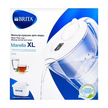 Фільтр для води Brita Marella XL білий 3,5л з картриджем Maxtra+ - купити, ціни на МегаМаркет - фото 2