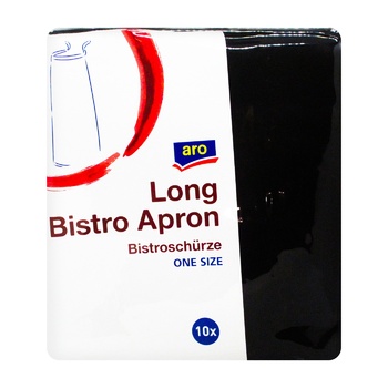 Aro Long Bistro Black Apron 10pcs - buy, prices for METRO - photo 1