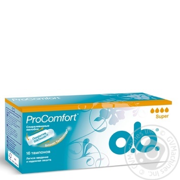 O.B. ProComfort Super Tampons - buy, prices for MegaMarket - photo 1