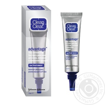 Гель-аппликатор против прыщей Clean&Clear Advantage Быстрый Эффект 15мл купить, цены на МегаМаркет - фото 1