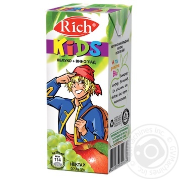 Apple-grape nectar Rich Kids for children 200ml - buy, prices for MegaMarket - photo 1