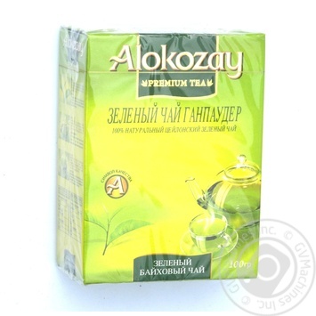 Чай пакетований зелений Alokozay 100г купити, ціни на МегаМаркет - фото 1