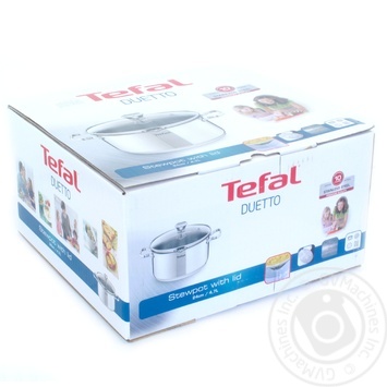 Кастрюля Tefal Duetto з кришкою 24см А70546 купить, цены на МегаМаркет - фото 1