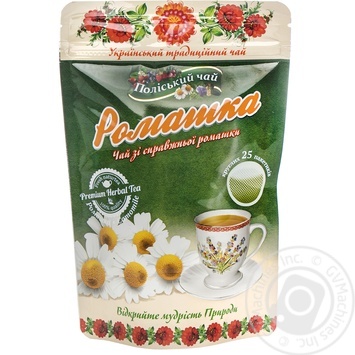 Tea Polissia tea Camomile 25х1.5g teabags Ukraine - buy, prices for Auchan - photo 1