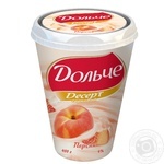 Cottage cheese dessert Dolce peach 4% plastic cup 400g Ukraine