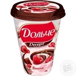 Cottage cheese dessert Dolce cherry with chocolate 4% plastic cup 400g Ukraine