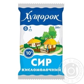 Творог кисломолочный Хуторок 10% 200г - купить, цены на ЕКО Маркет - фото 1