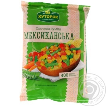 Смесь овощная Хуторок Селянский Мексиканская быстрозамороженная 400г купить, цены на МегаМаркет - фото 1